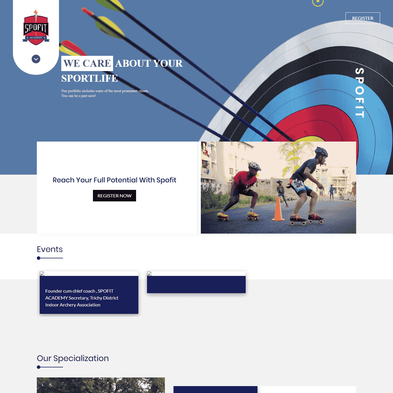 Spofit Academy - Sports Training Website